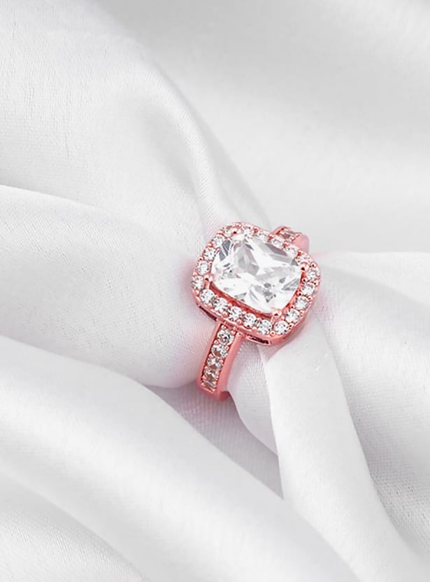 GIVA Sterling Silver Solitaire Finger Ring