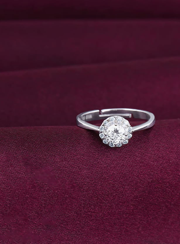GIVA Sterling Silver Zircon Epic Glory Finger Ring
