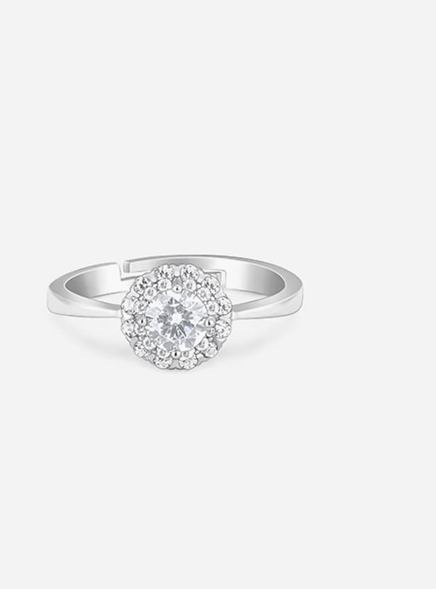 GIVA Sterling Silver Zircon Epic Glory Finger Ring