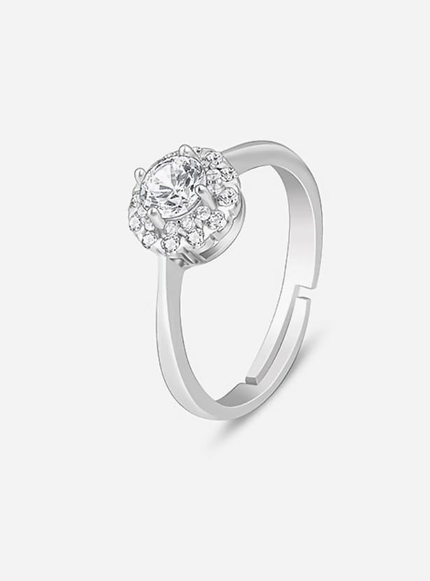 GIVA Sterling Silver Zircon Epic Glory Finger Ring