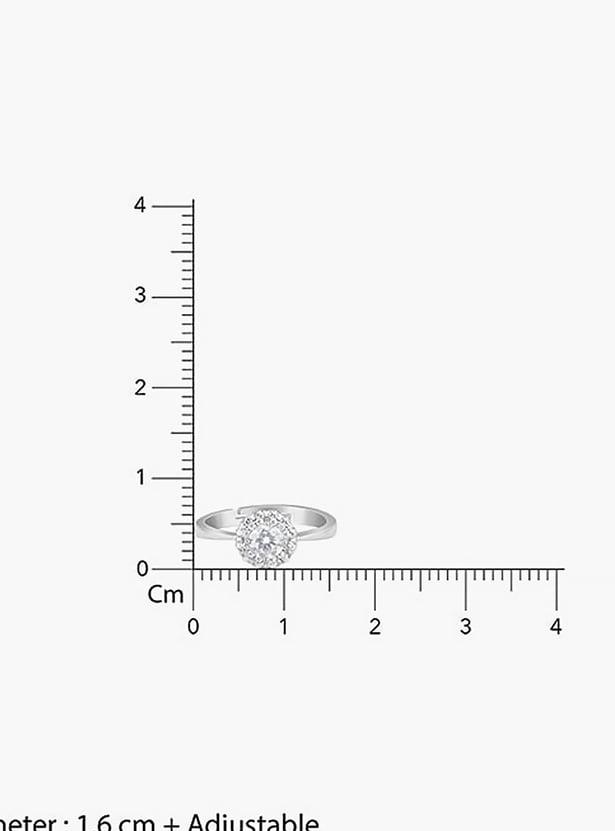 GIVA Sterling Silver Zircon Epic Glory Finger Ring