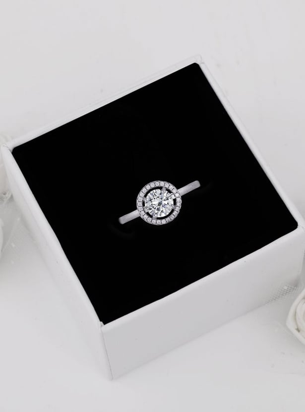 GIVA Sterling Silver Zircon Sunshine Finger Ring