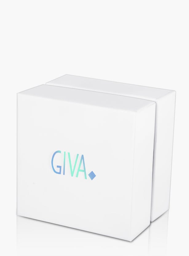 GIVA Sterling Silver Zircon Layered Finger Ring