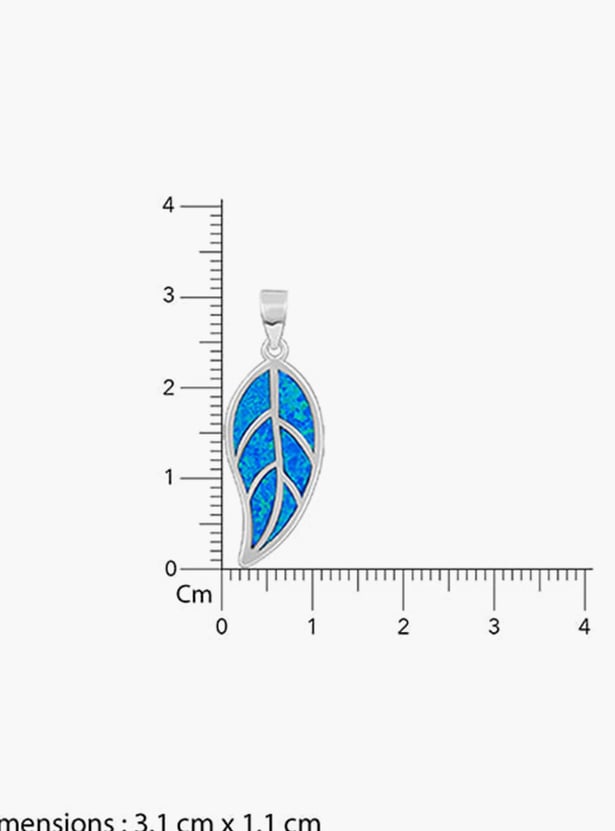GIVA Sterling Silver Mystic Leaf Chain with Pendant