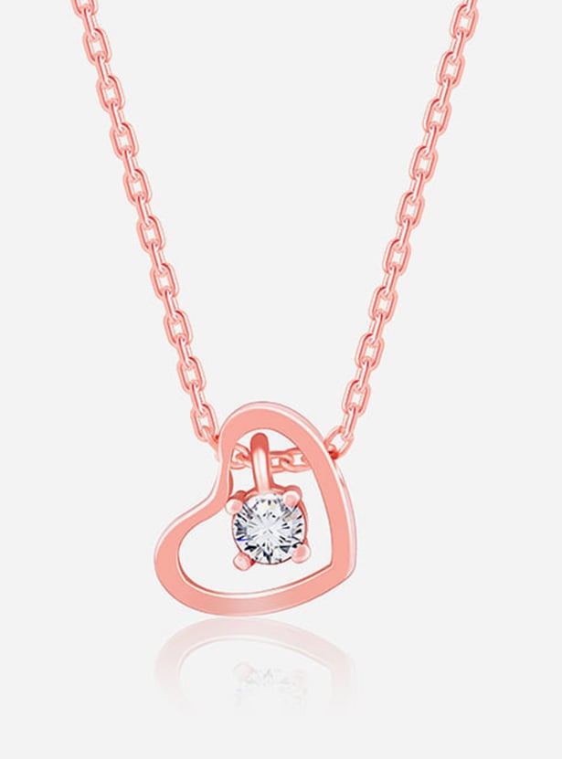 GIVA Sterling Silver Whole Heart Chain with Pendant