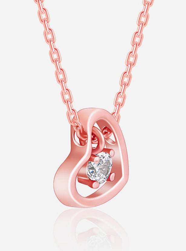 GIVA Sterling Silver Whole Heart Chain with Pendant