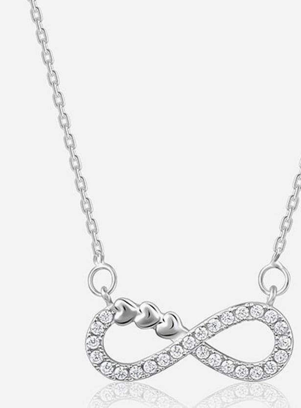 GIVA Sterling Silver Infinity Heart Chain with Pendant
