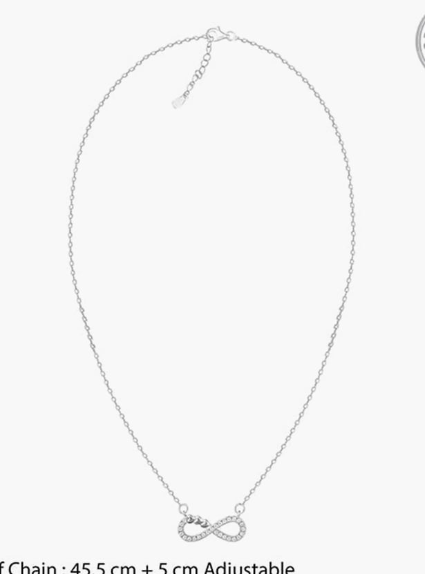 GIVA Sterling Silver Infinity Heart Chain with Pendant