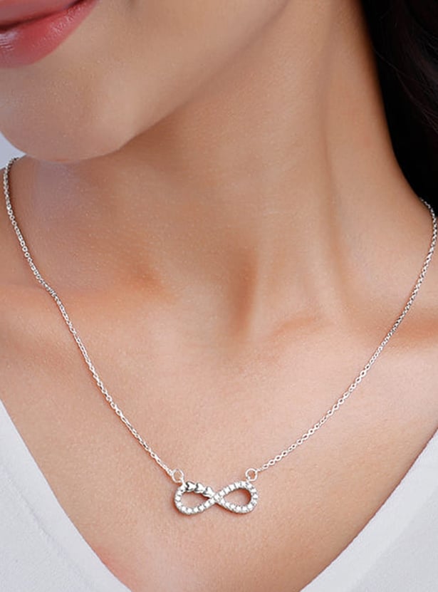 GIVA Sterling Silver Infinity Heart Chain with Pendant