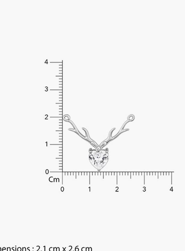 GIVA Sterling Silver Deer Heart Chain with Pendant