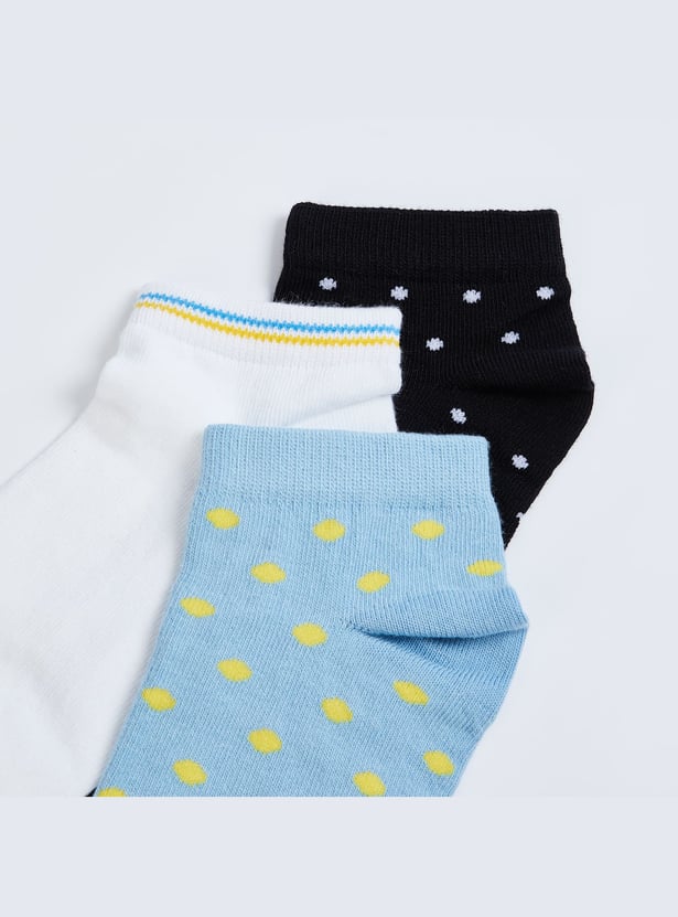 GINGER Women Knitted Ankle-Length Socks - Pack of 3