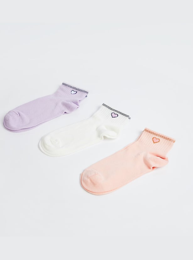 GINGER Women Printed Ankle Length Socks - Pack of 3