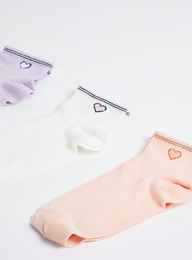 GINGER Women Printed Ankle Length Socks - Pack of 3