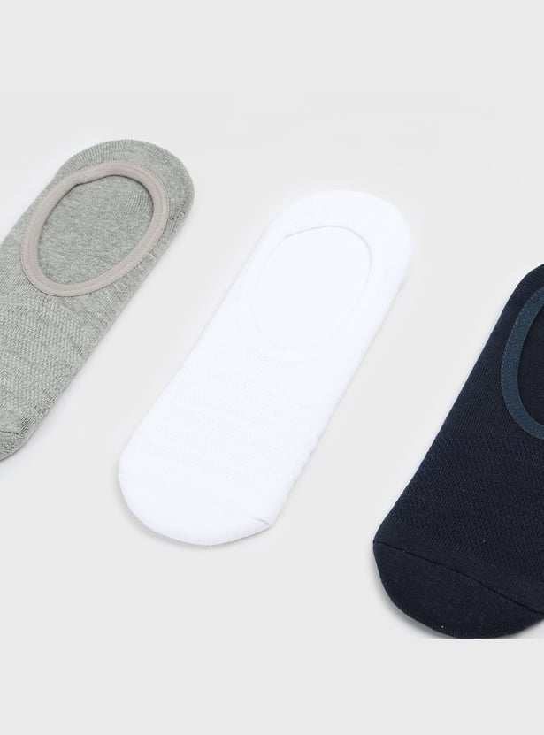 FORCA Solid No Show Socks - Pack of 3