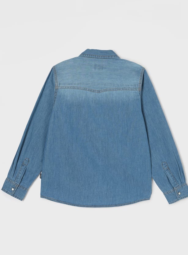 PEPE JEANS Washed Denim Shirt