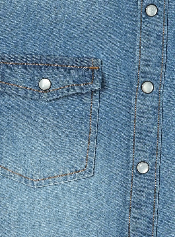 PEPE JEANS Washed Denim Shirt