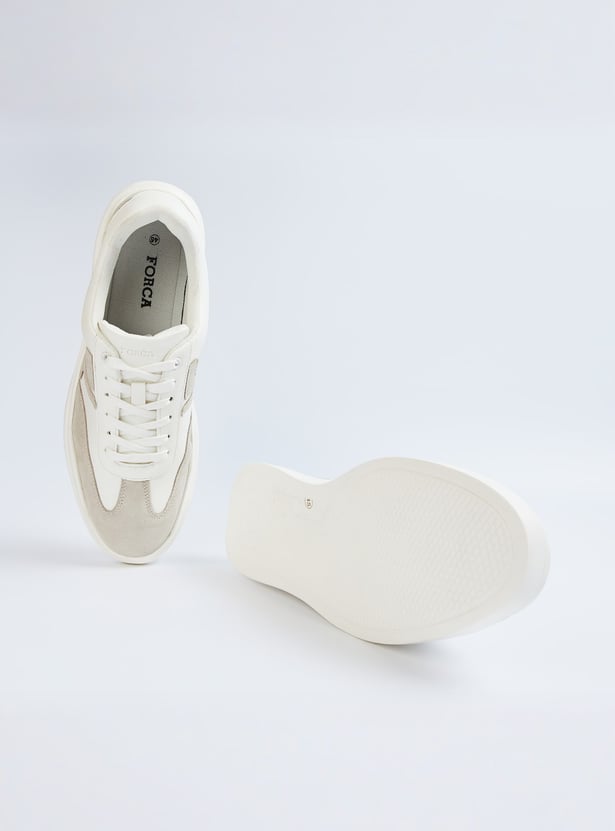 FORCA Men Paneled Lace-Up Casual Sneakers