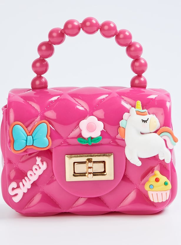 FAME FOREVER Girls Appliqued Satchel