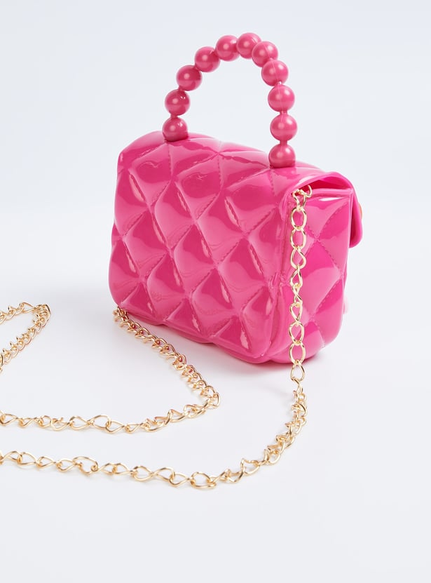 FAME FOREVER Girls Appliqued Satchel
