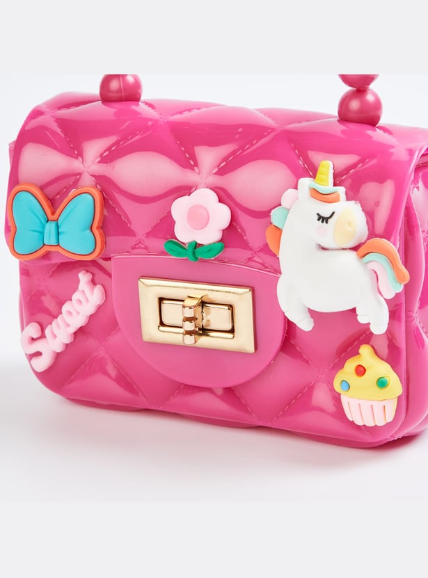 FAME FOREVER Girls Appliqued Satchel