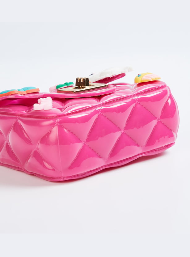 FAME FOREVER Girls Appliqued Satchel