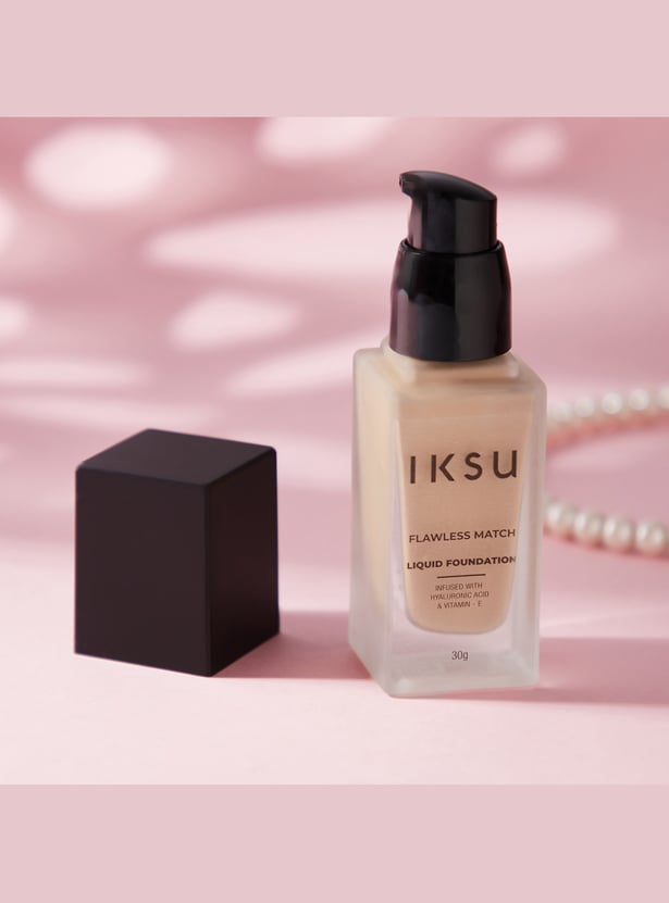 IKSU Flawless Match Liquid Foundation - Cappuccino Medium - 30g