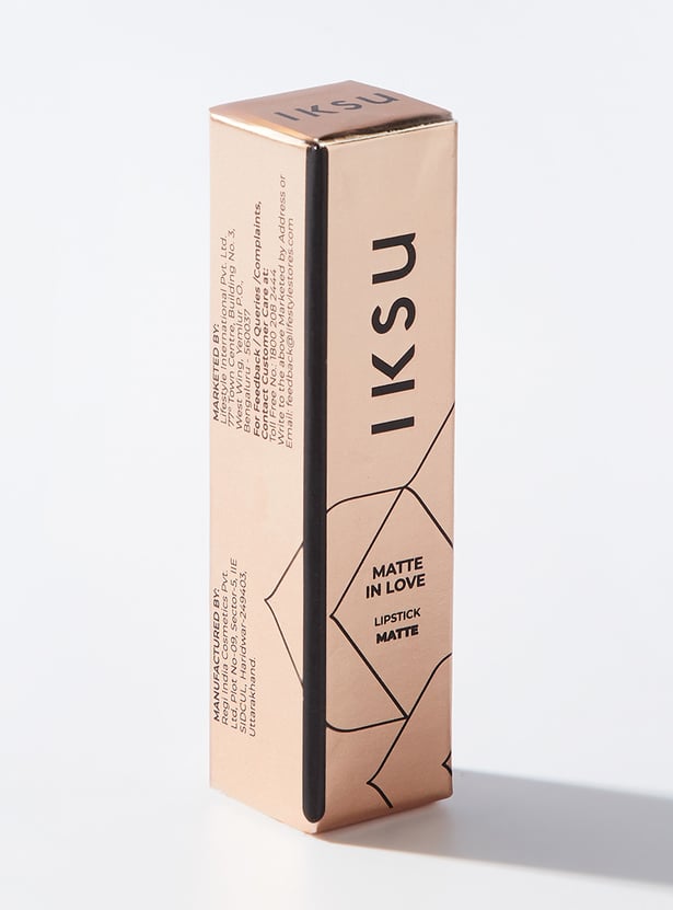 IKSU Matte In Love Lipstick - Crimson Red - 3.6g