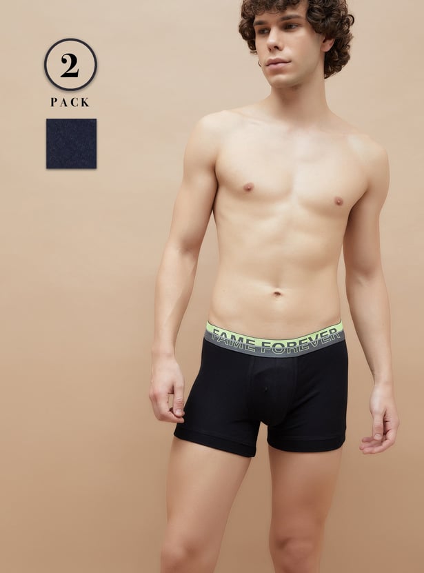 FAME FOREVER Solid Trunks - Pack of 2