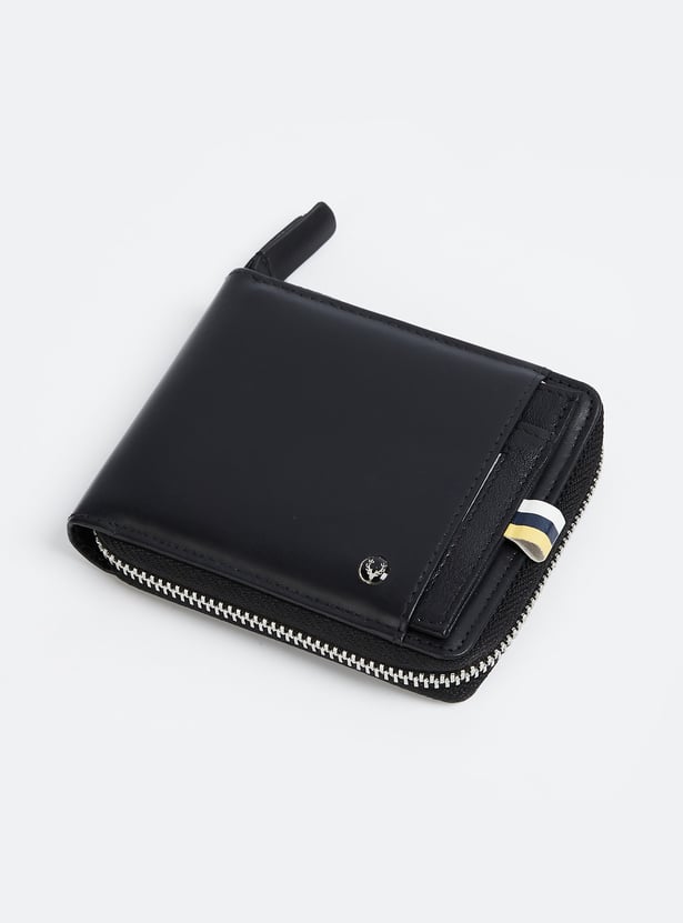 ALLEN SOLLY Solid Zip-Around Wallet