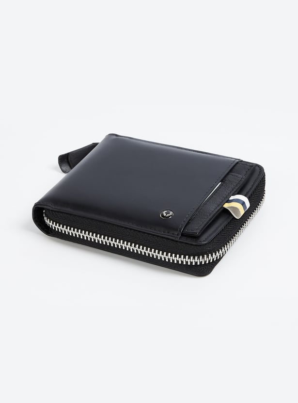 ALLEN SOLLY Solid Zip-Around Wallet