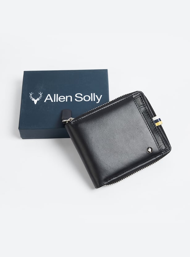 ALLEN SOLLY Solid Zip-Around Wallet