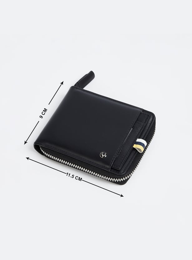 ALLEN SOLLY Solid Zip-Around Wallet