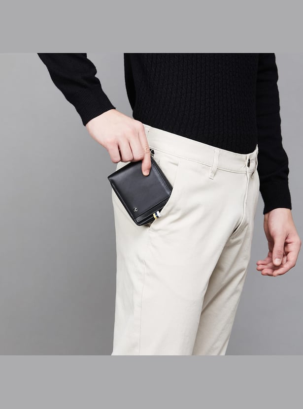 ALLEN SOLLY Solid Zip-Around Wallet