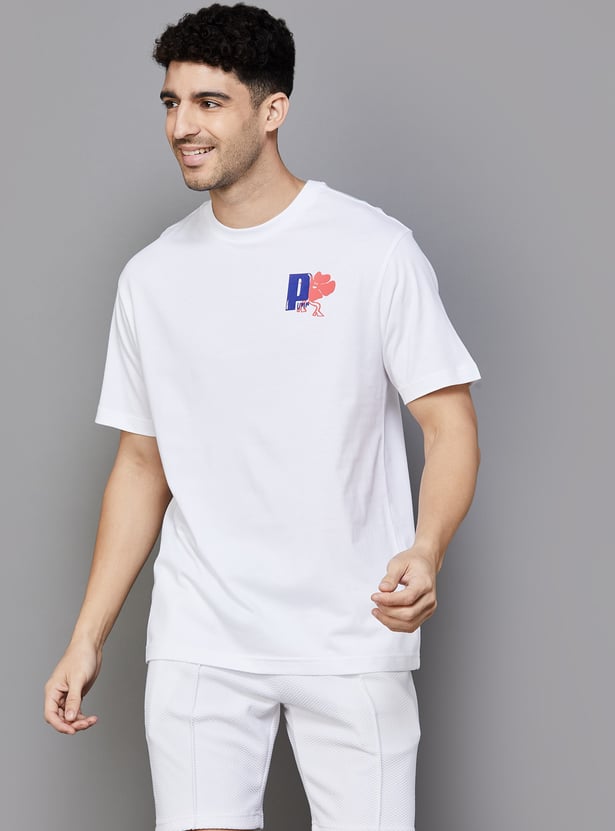PUMA Men Graphic Back Printed Sports T-shirt