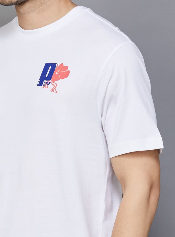 PUMA Men Graphic Back Printed Sports T-shirt