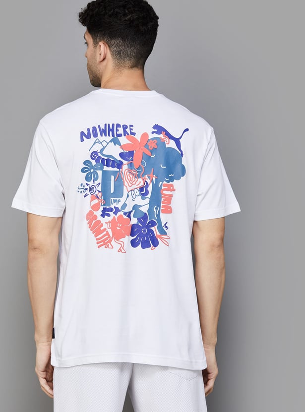 PUMA Men Graphic Back Printed Sports T-shirt