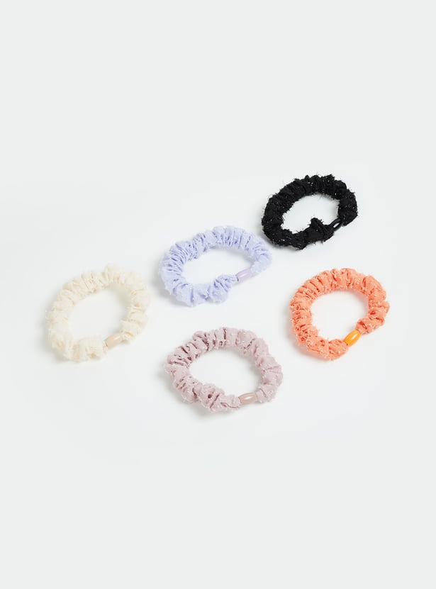 FAME FOREVER Girls Assorted Hair Ties - Pack of 5