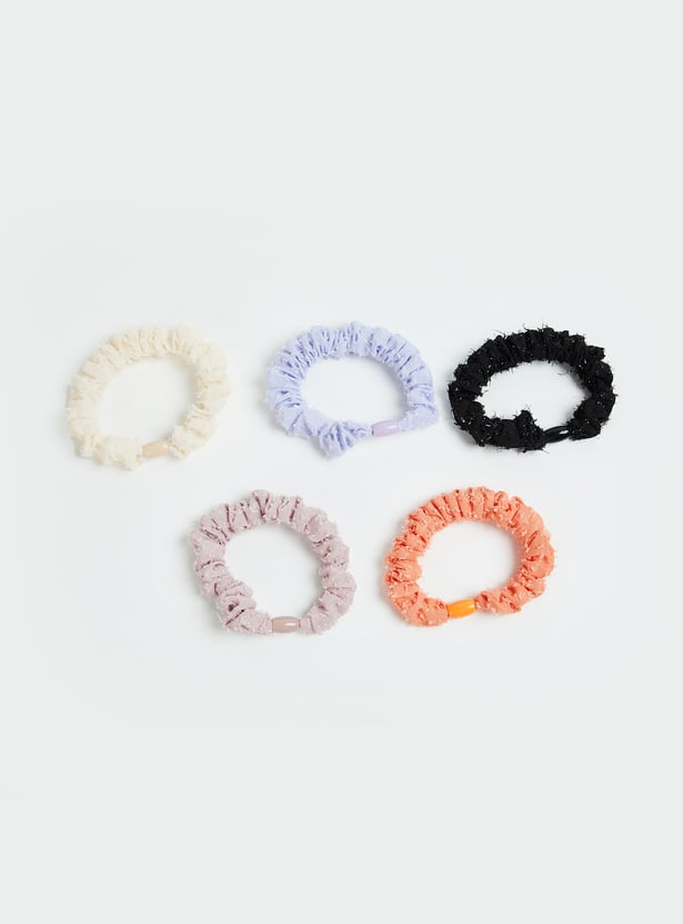 FAME FOREVER Girls Assorted Hair Ties - Pack of 5