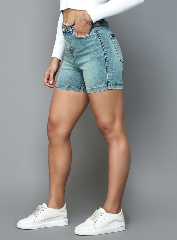 XPOSE High-Rise Denim Shorts