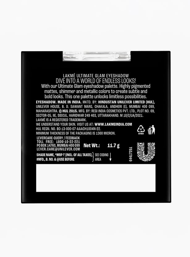 LAKME Ultimate Glam Eyeshadow - Evening Glam - 11.7g