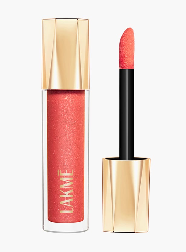 LAKME Glitterati Lip Glaze - 202 Peach Punch - 5ml