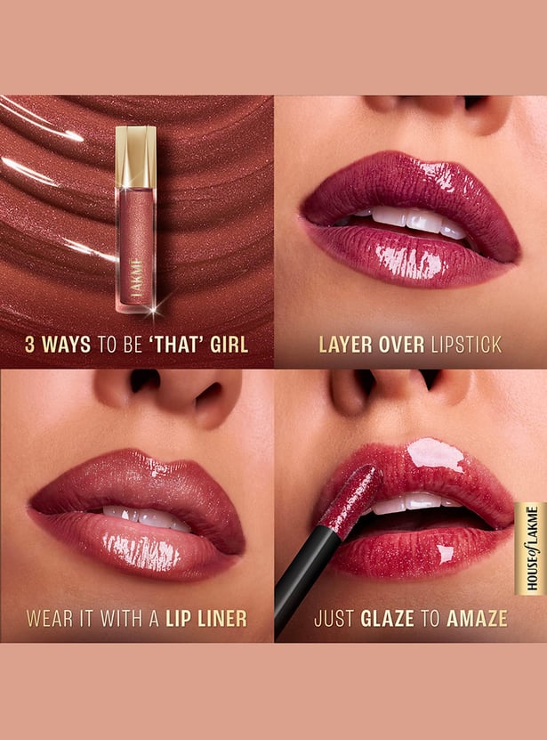 LAKME Glitterati Lip Glaze - 304 Espresso Martini - 5ml