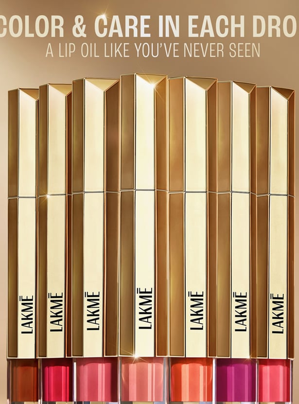 LAKME 9 to 5 Overtime Shine Tinted Lip Oil - Everyday Nude - 5.3ml