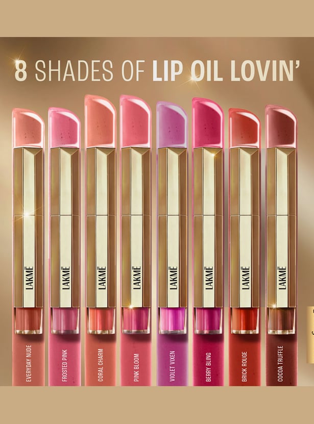 LAKME 9 to 5 Overtime Shine Tinted Lip Oil - Cocoa Truffle - 5.3 ml