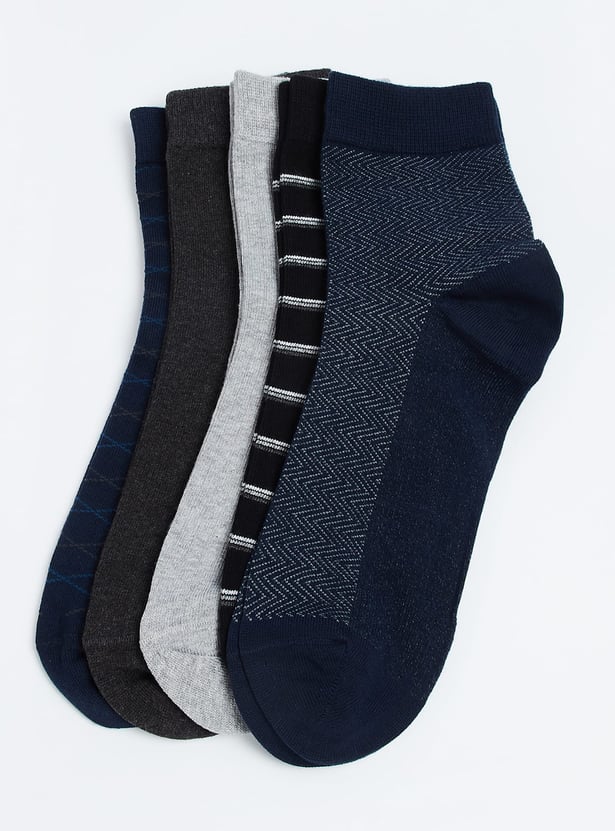 BONJOUR Knitted Ankle-Length Socks - Pack of 5