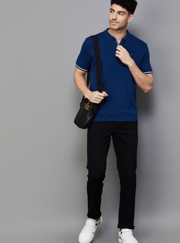 INDIAN TERRAIN Men Solid Brooklyn Trousers (Slim Straight)
