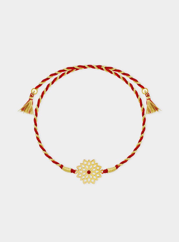 GIVA Sterling Silver Floral Rakhi Gift Set