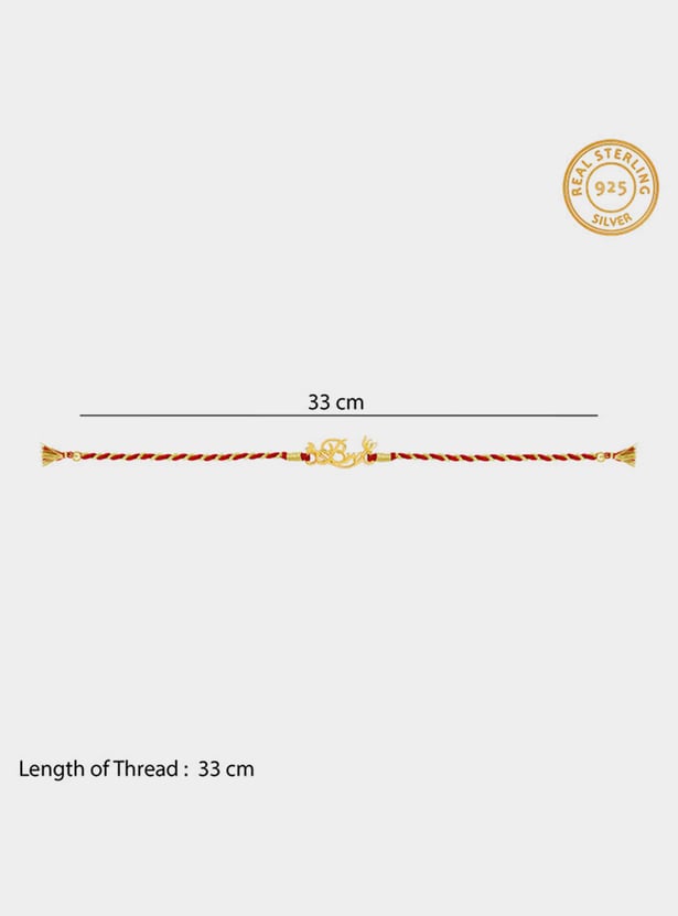 GIVA Sterling Silver Bro and Lotus Rakhi Gift Set