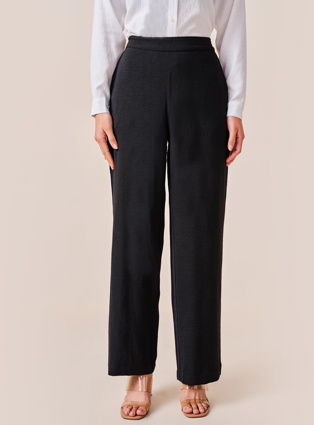 AND Solid Wide Leg Trousers