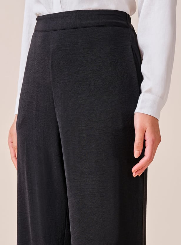AND Solid Wide Leg Trousers